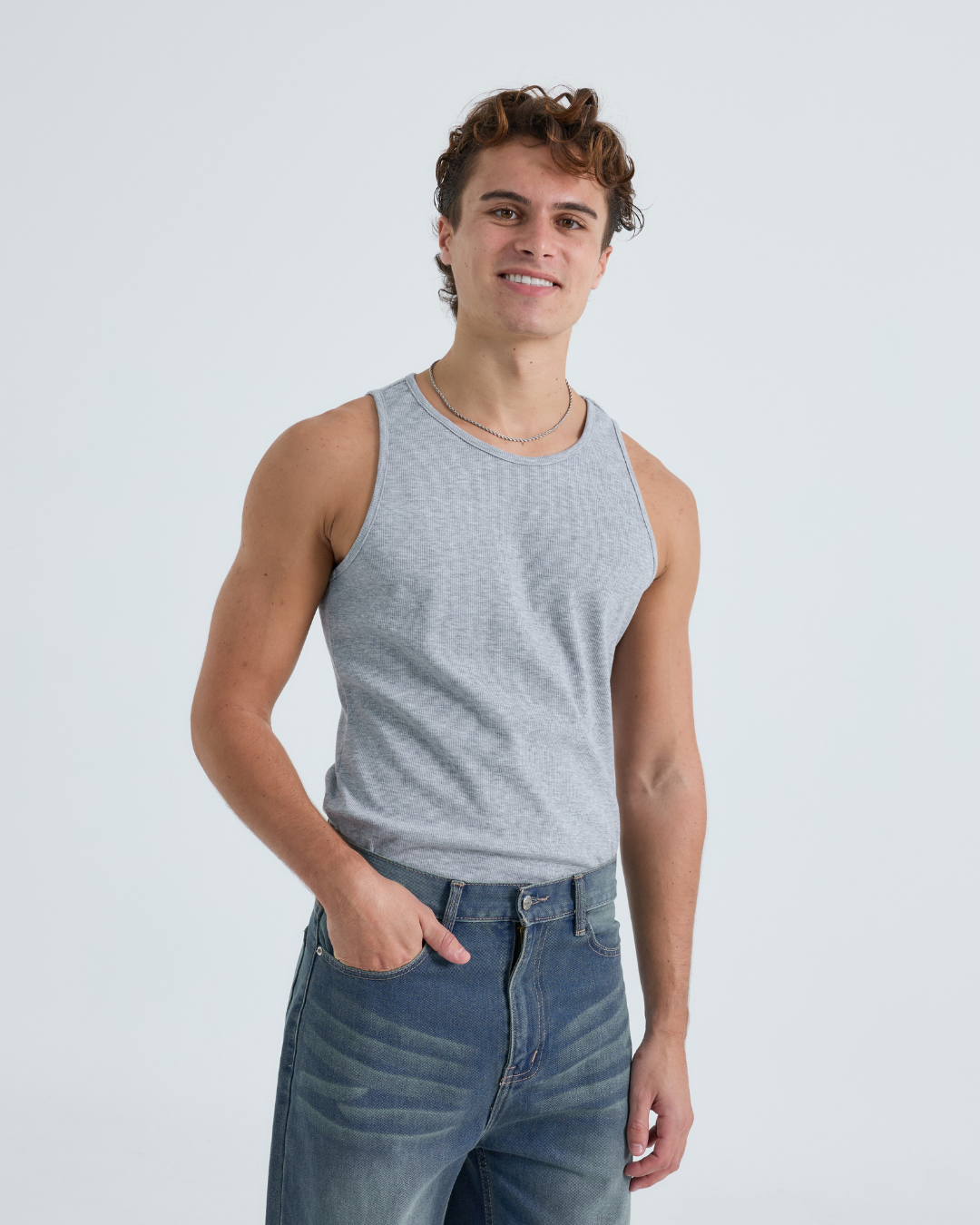 Premium Tank Top เสื้อกล้ามผ้าร่อง เนื้อผ้าพรีเมี่ยม หนานุ่ม (SB0779)