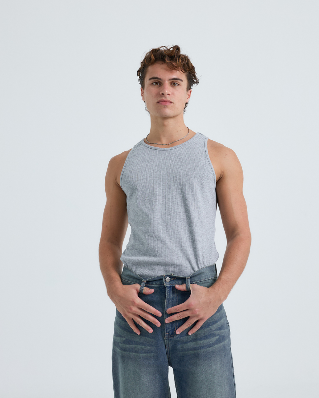 Premium Tank Top เสื้อกล้ามผ้าร่อง เนื้อผ้าพรีเมี่ยม หนานุ่ม (SB0779)