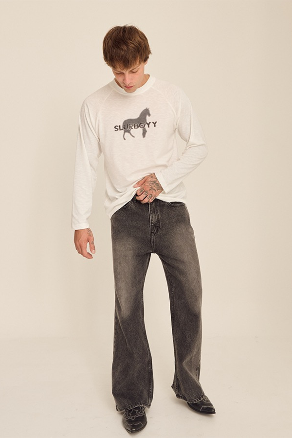 Flare Jeans กางเกงยีนส์ขาม้า (P0059)