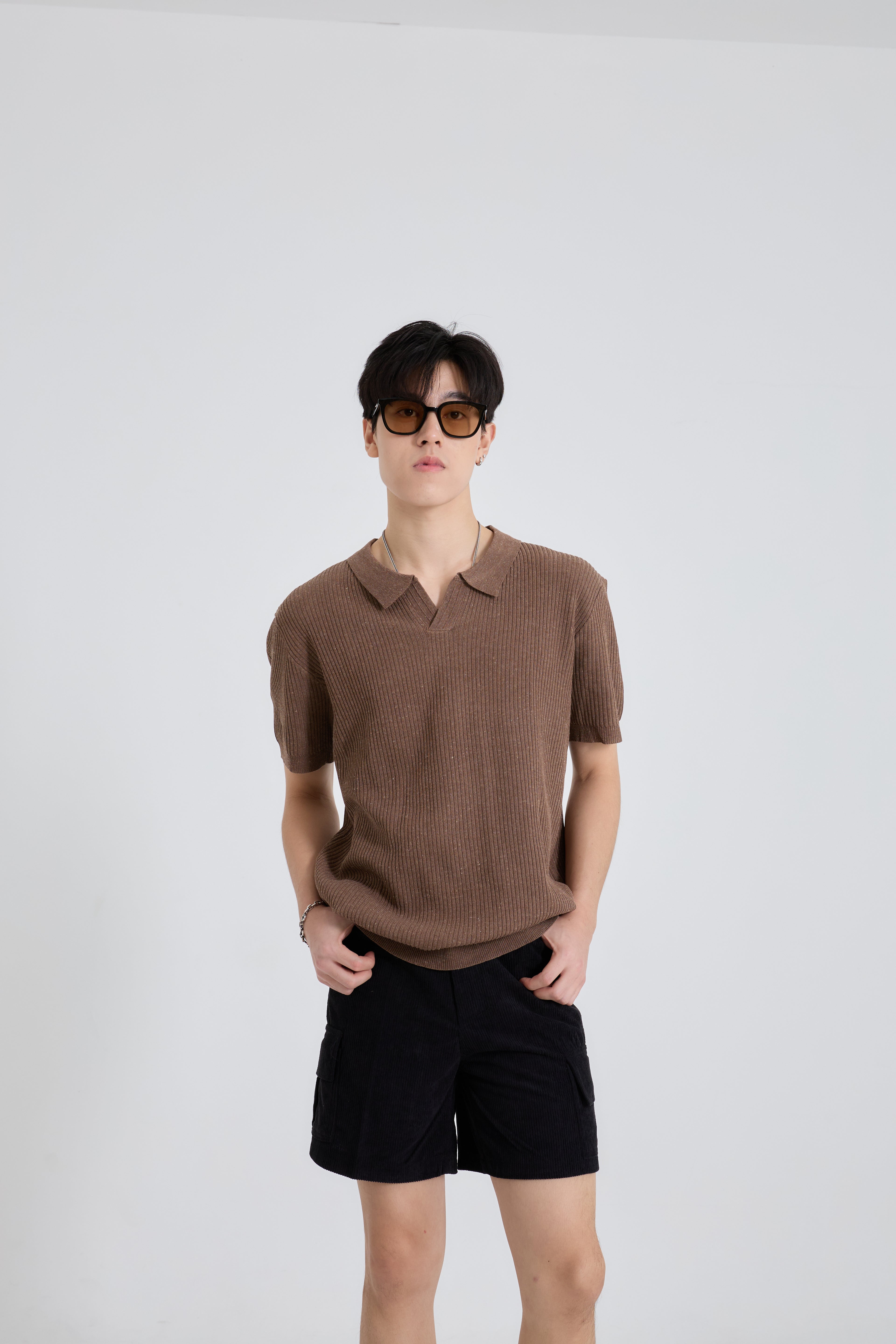 Summer Premium Knit Polo เสื้อไหมพรมคอปก ลายทาง (SB0842)