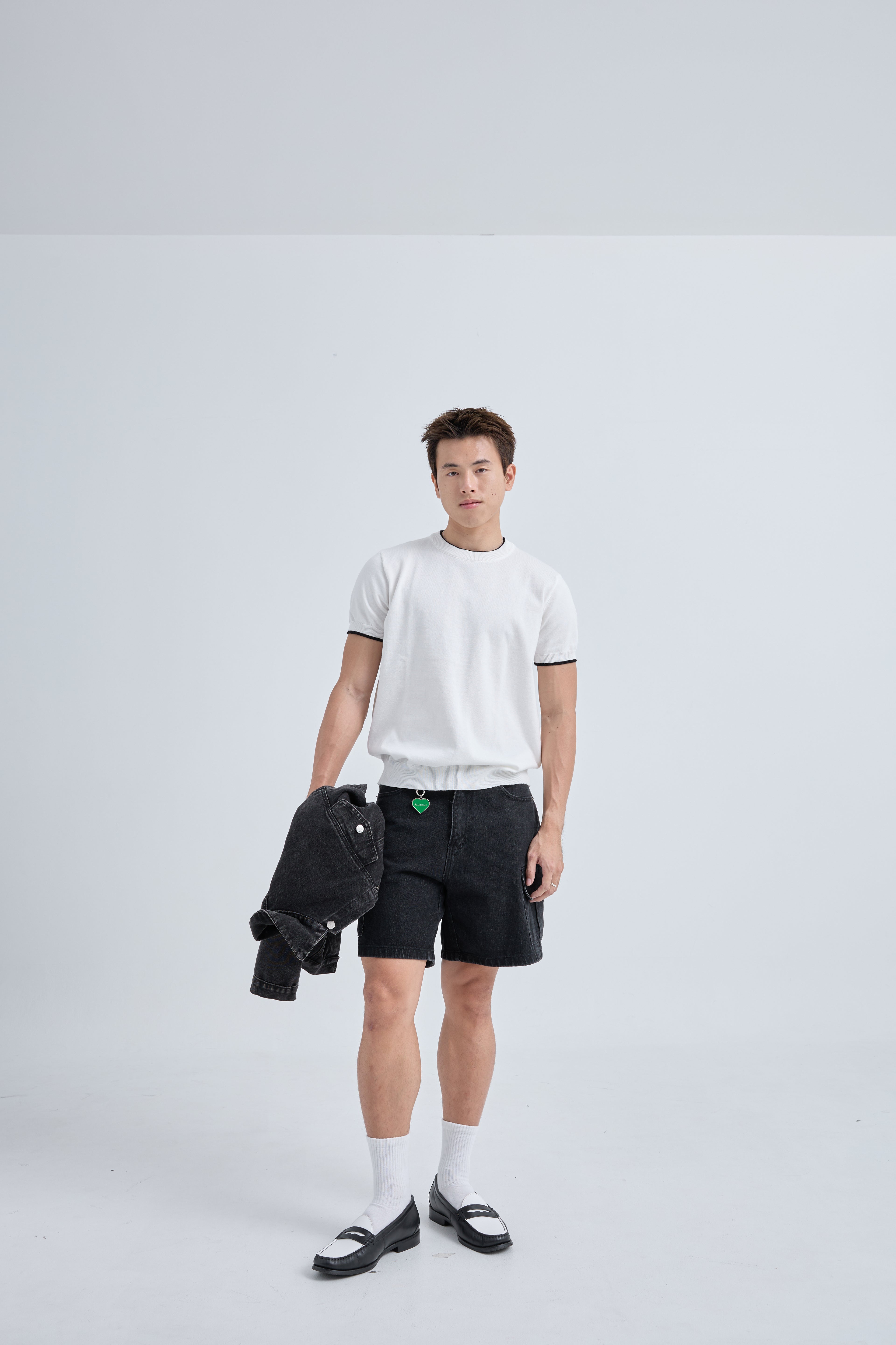 Shorts Cargo Denim กางเกงยีนส์ขาสั้น ทรงคาร์โก้ (P0042)