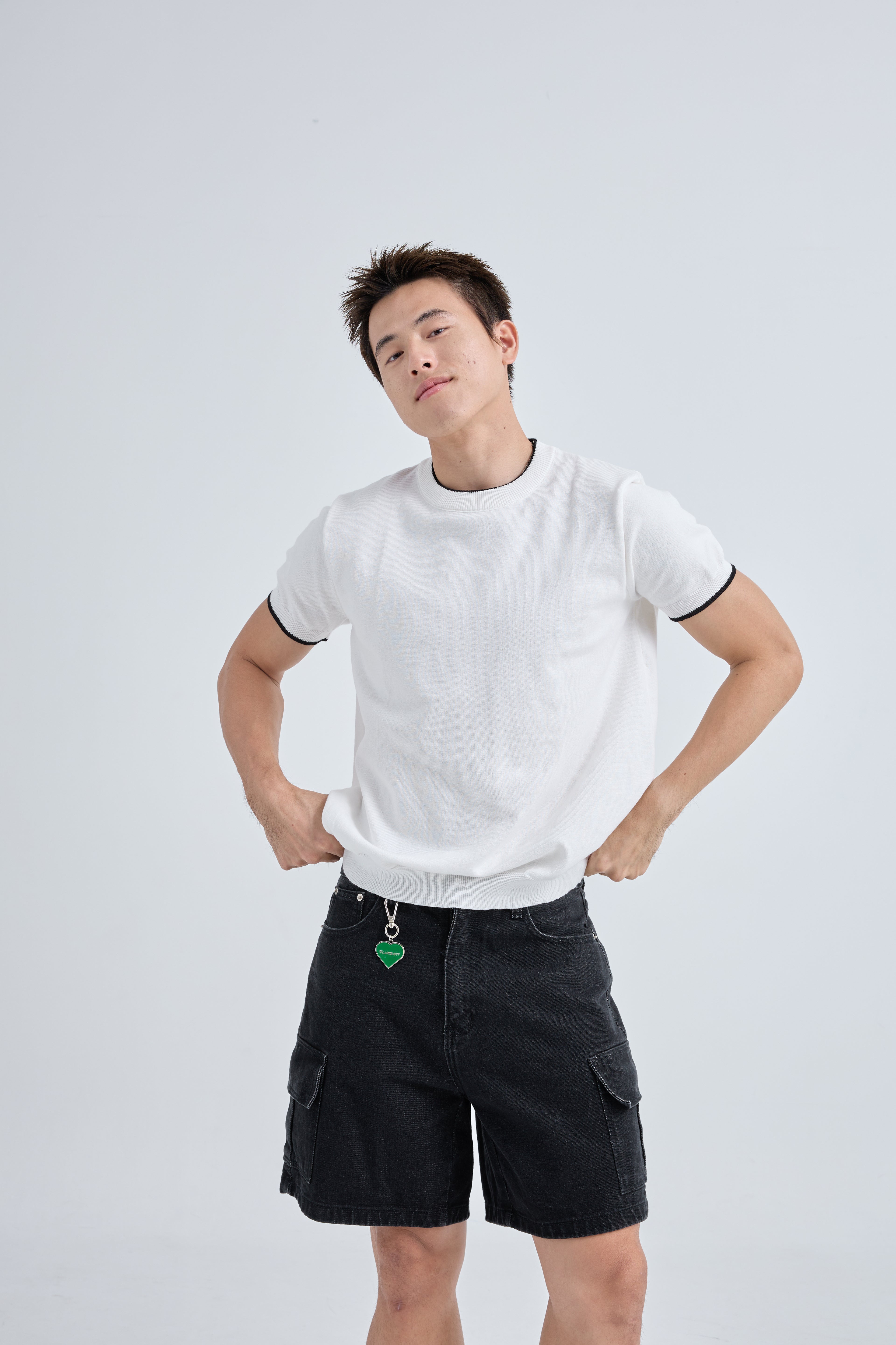 Shorts Cargo Denim กางเกงยีนส์ขาสั้น ทรงคาร์โก้ (P0042)