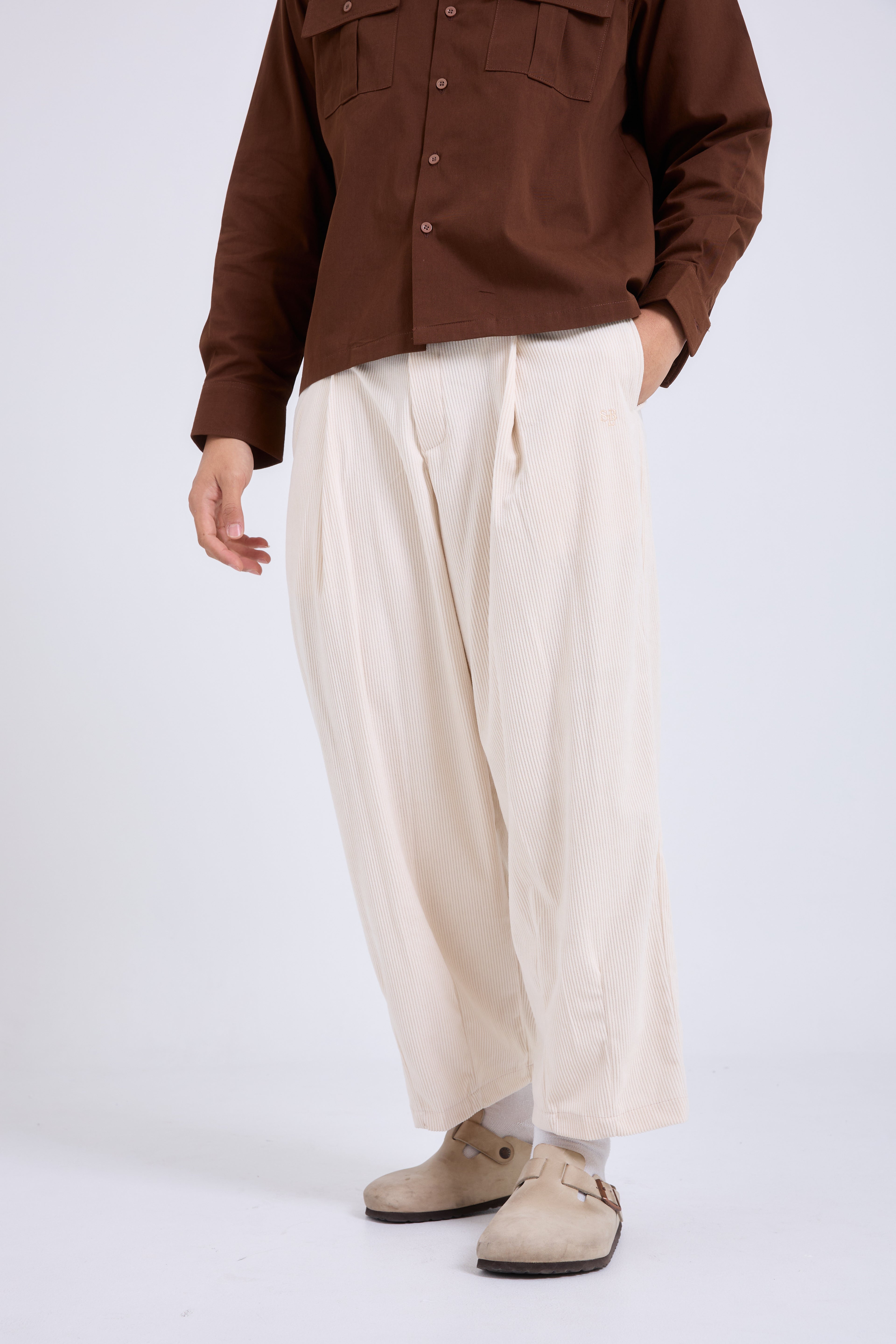 Japanese Balloon Pants กางเกงขายาวผ้าลูกฟูก ทรงบอลลูน (P0058)