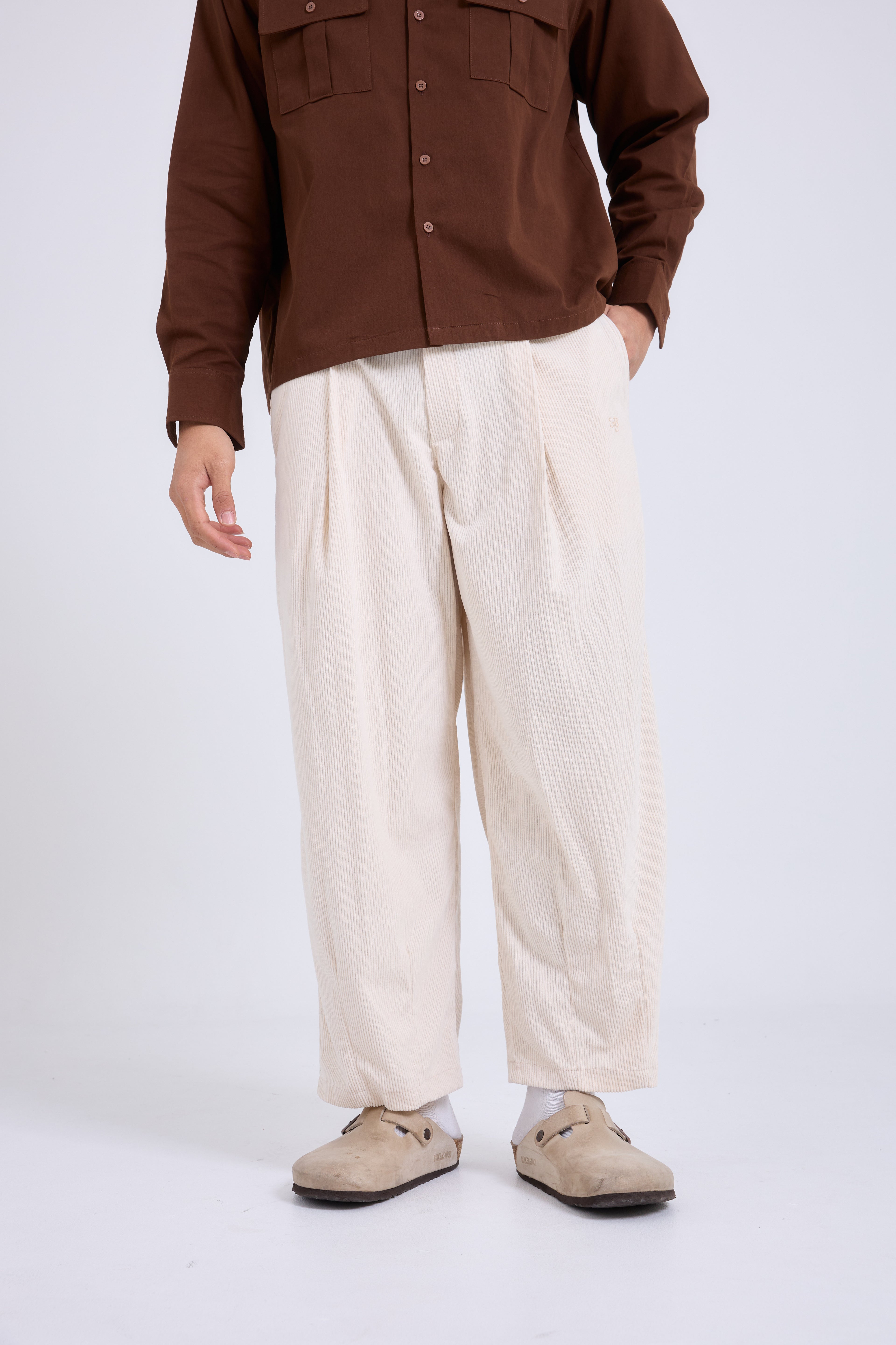 Japanese Balloon Pants กางเกงขายาวผ้าลูกฟูก ทรงบอลลูน (P0058)