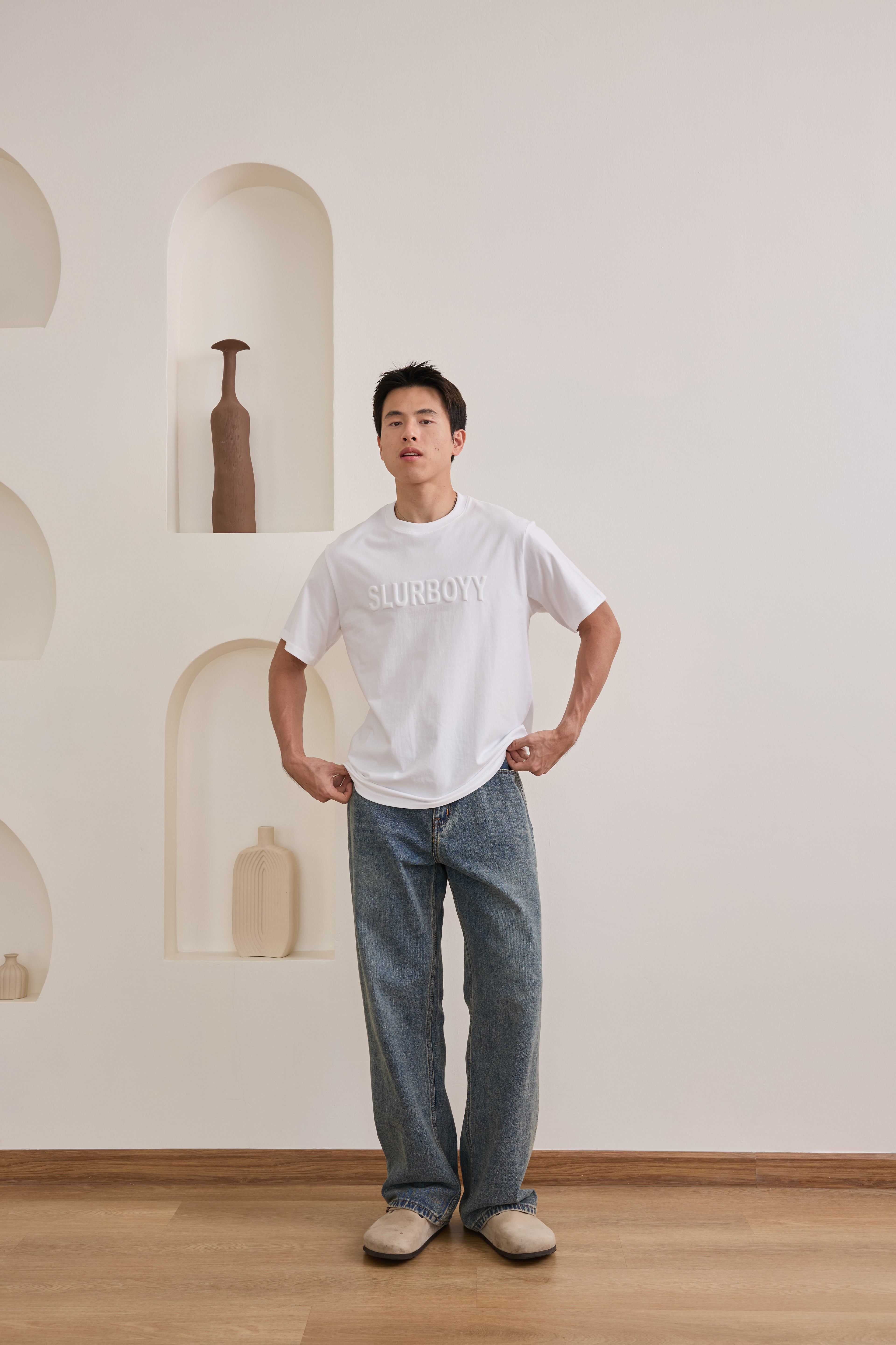 Signature 3D Logo Tee เสื้อยืดเนื้อผ้าคอตตอน โลโก้นูน 3D (SB0852)