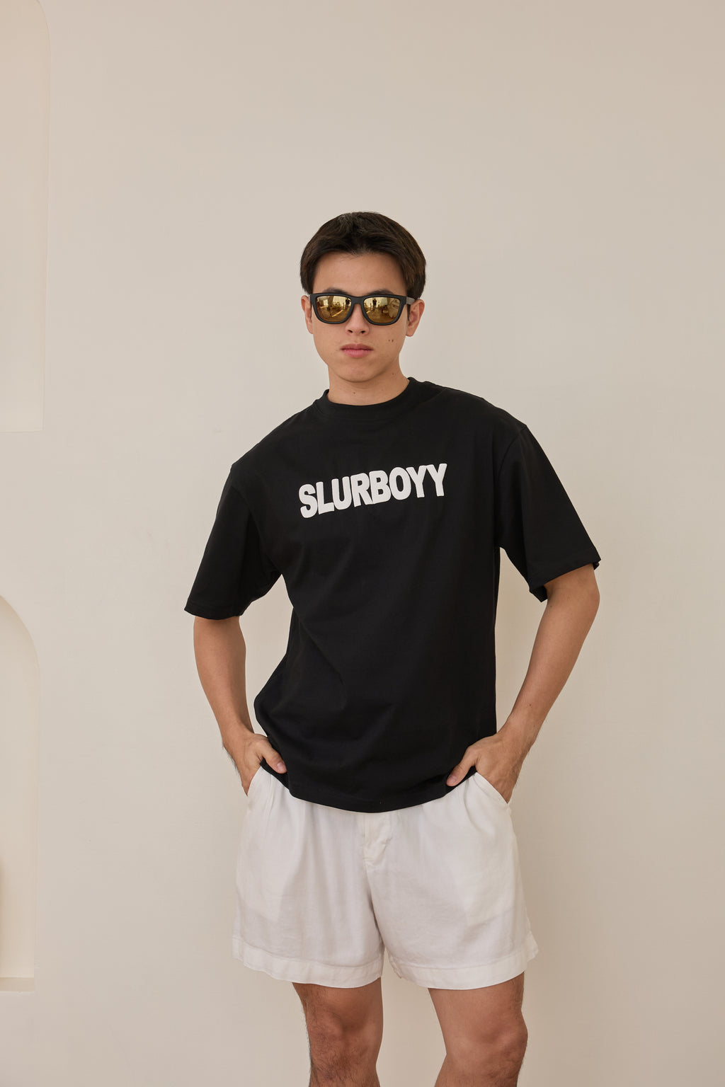 Basic logo tee เสื้อยืดเนื้อผ้าคอตตอน สกรีนนูน (SB0850)