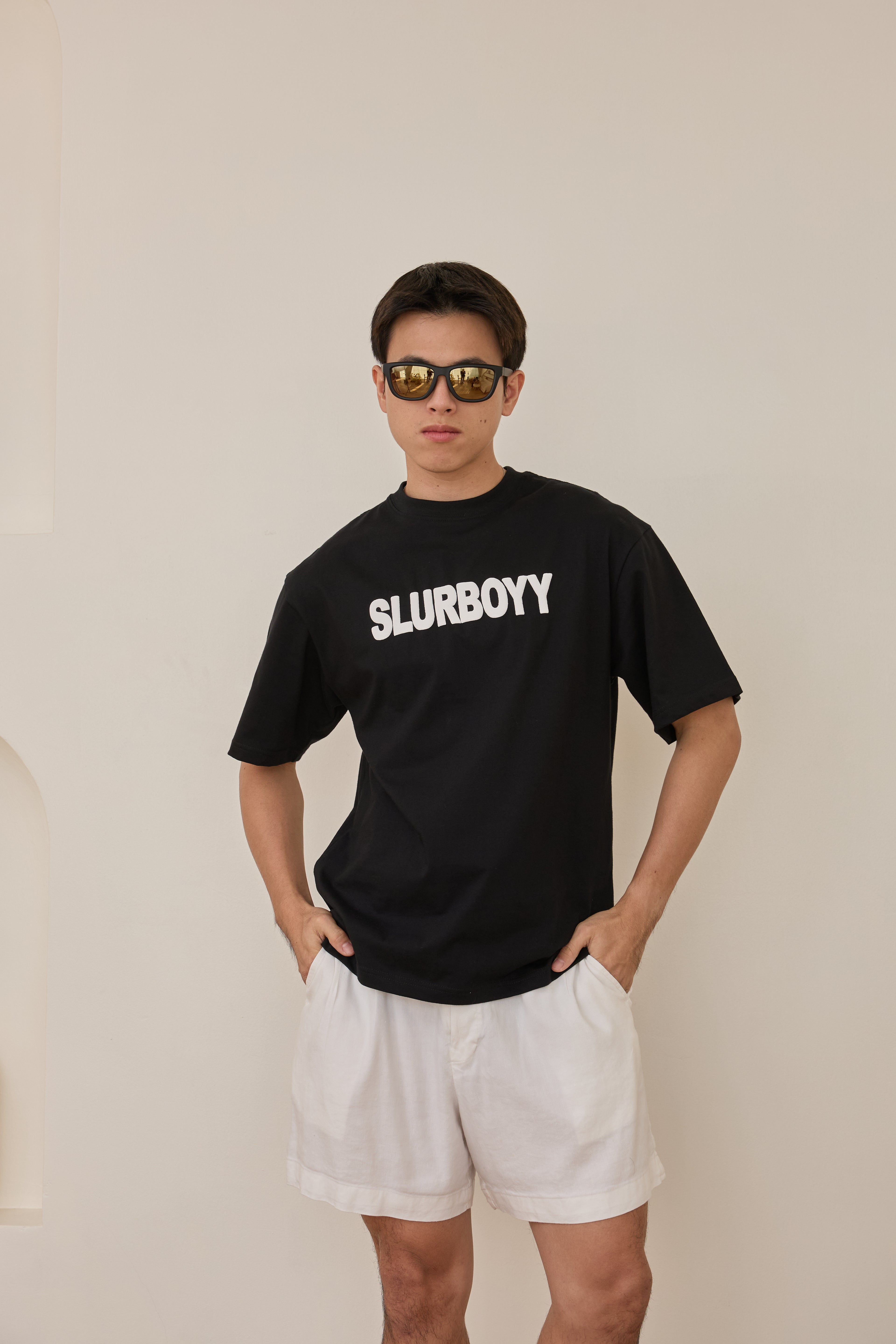 Basic logo tee เสื้อยืดเนื้อผ้าคอตตอน สกรีนนูน (SB0850)