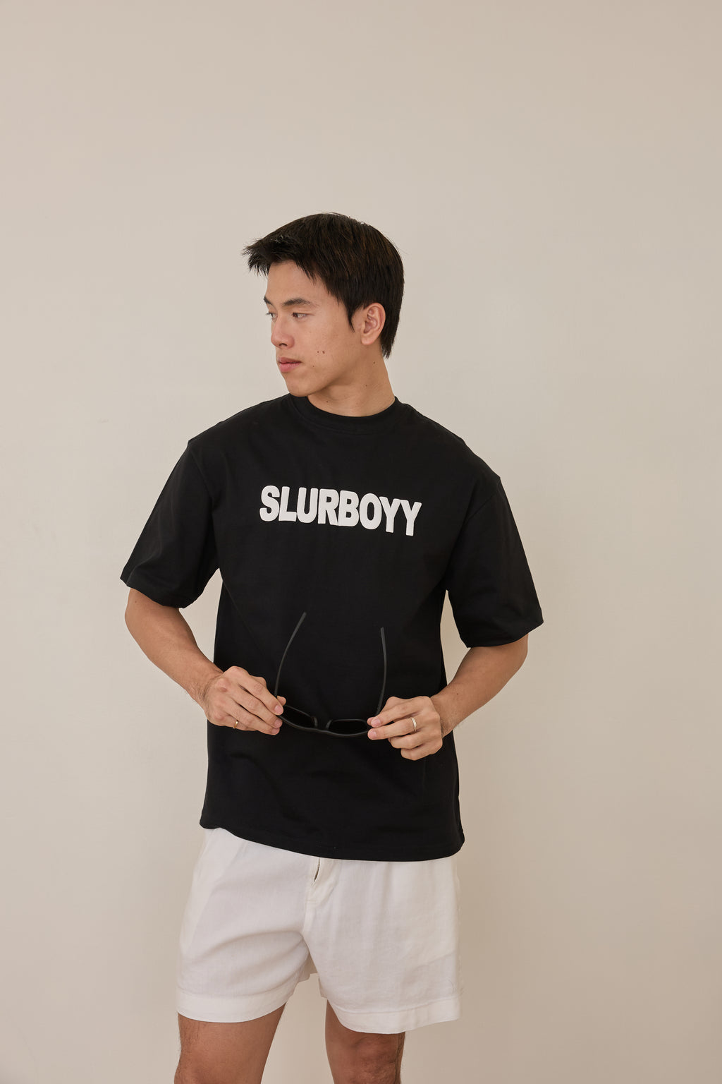 Basic logo tee เสื้อยืดเนื้อผ้าคอตตอน สกรีนนูน (SB0850)