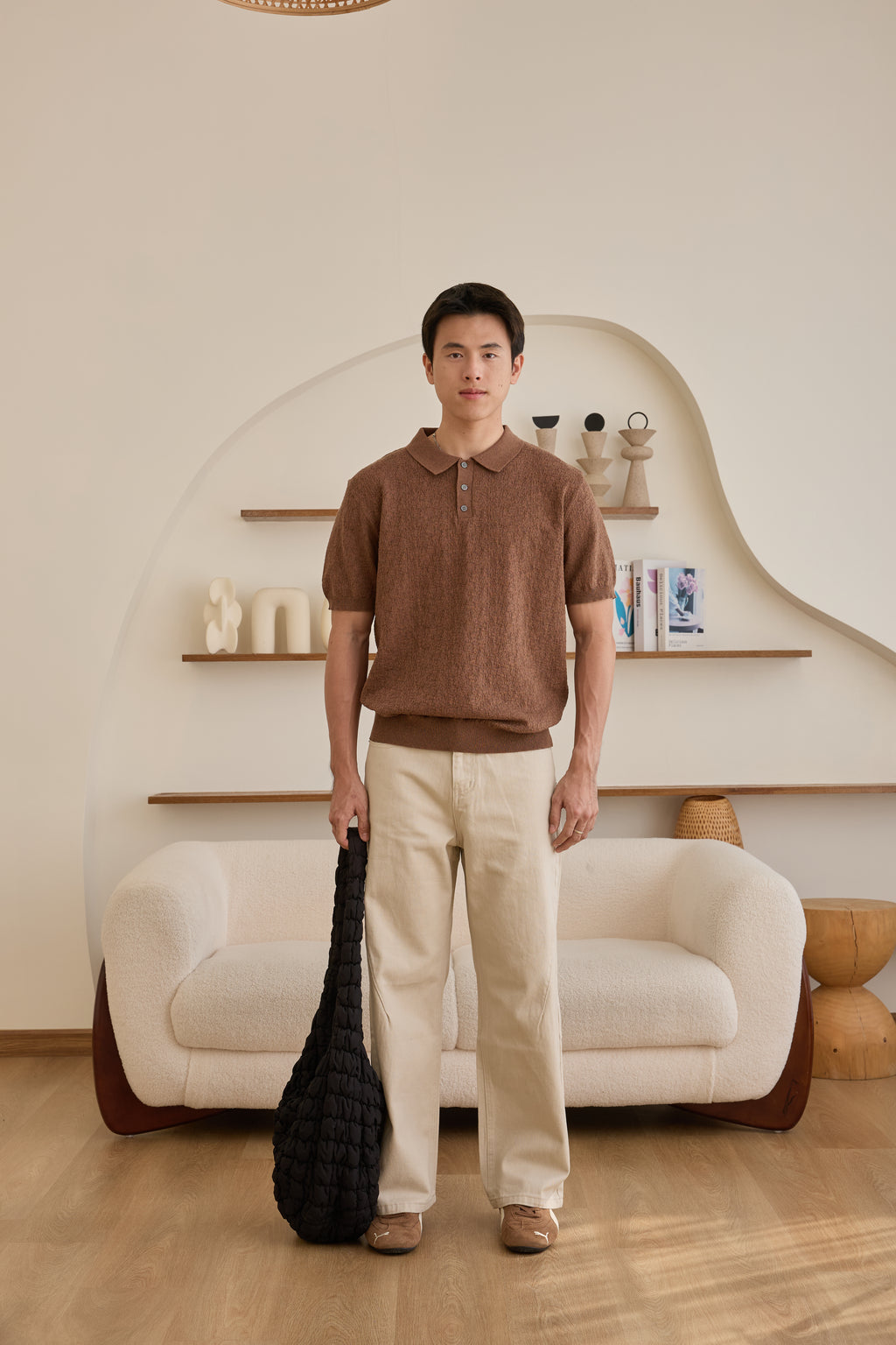 Texture premium knit polo เสื้อไหมพรมคอปก ผ้ามีเท็กเจอร์ (SB0853)