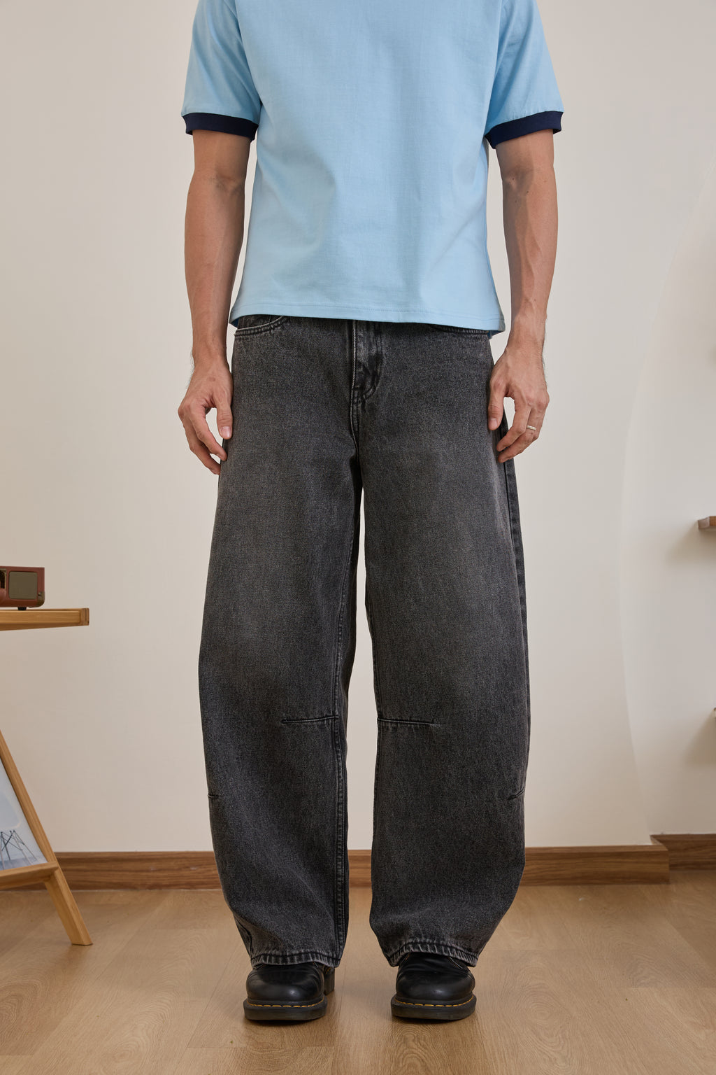 Barrel Jeans กางเกงยีนส์ขากระบอก ทรงบอลลูน (P0057)
