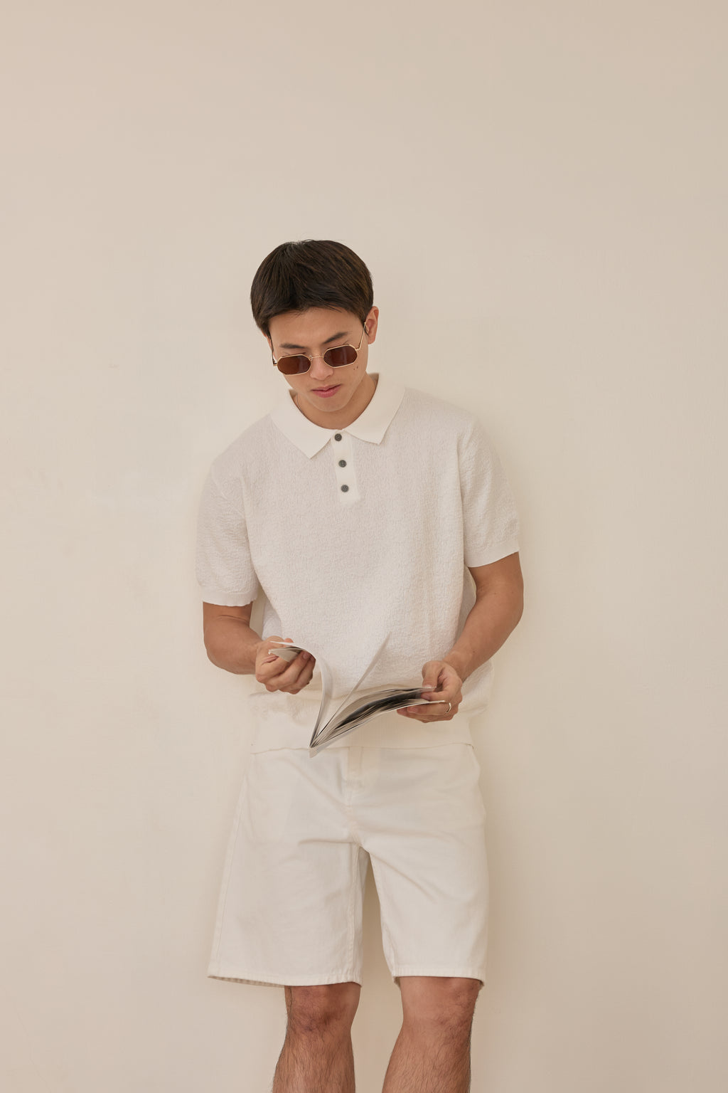 Texture Premium Knit Polo เสื้อไหมพรมคอปก ผ้ามีเท็กเจอร์ (SB0853)
