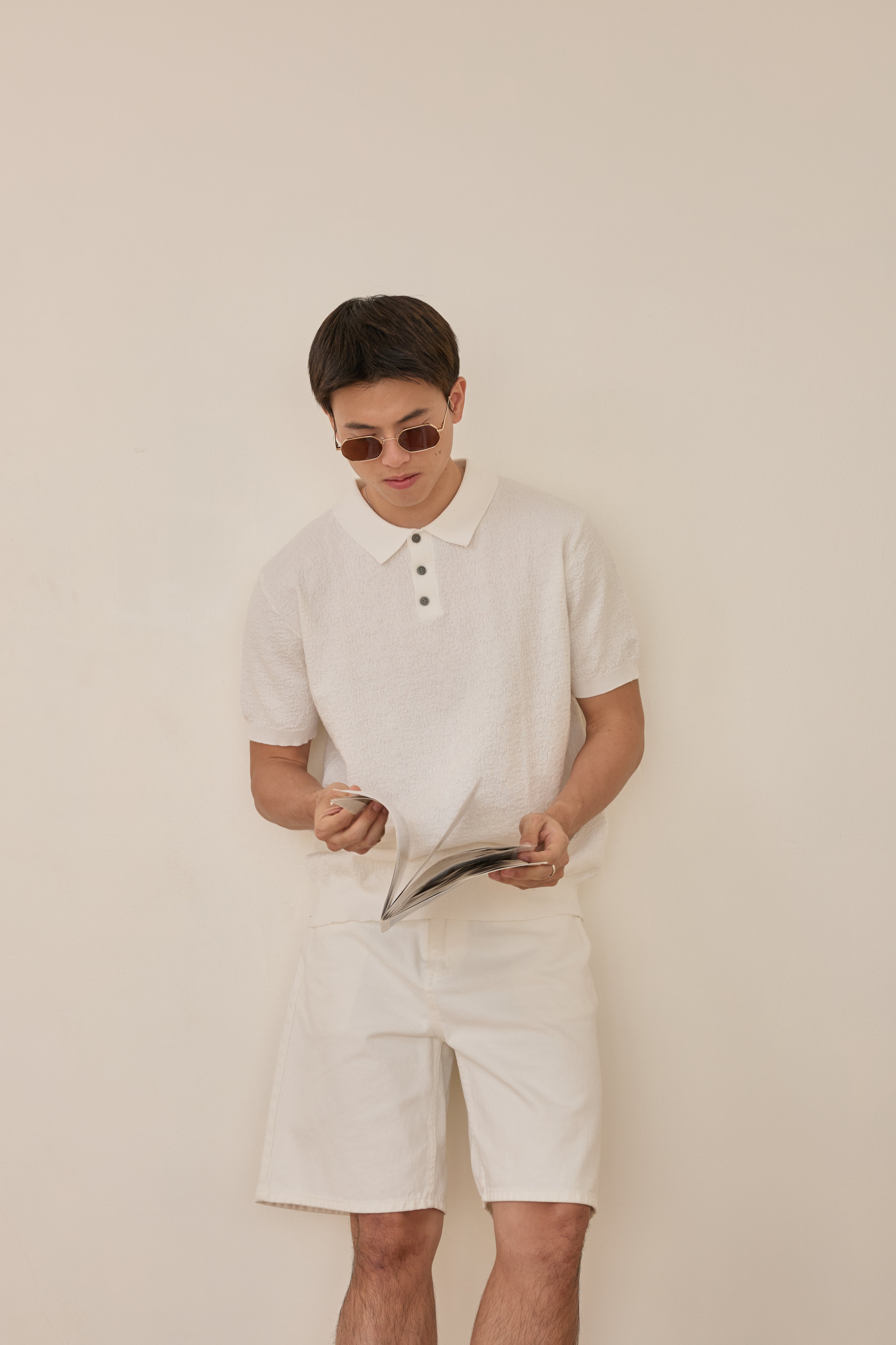 Texture Premium Knit Polo เสื้อไหมพรมคอปก ผ้ามีเท็กเจอร์ (SB0853)