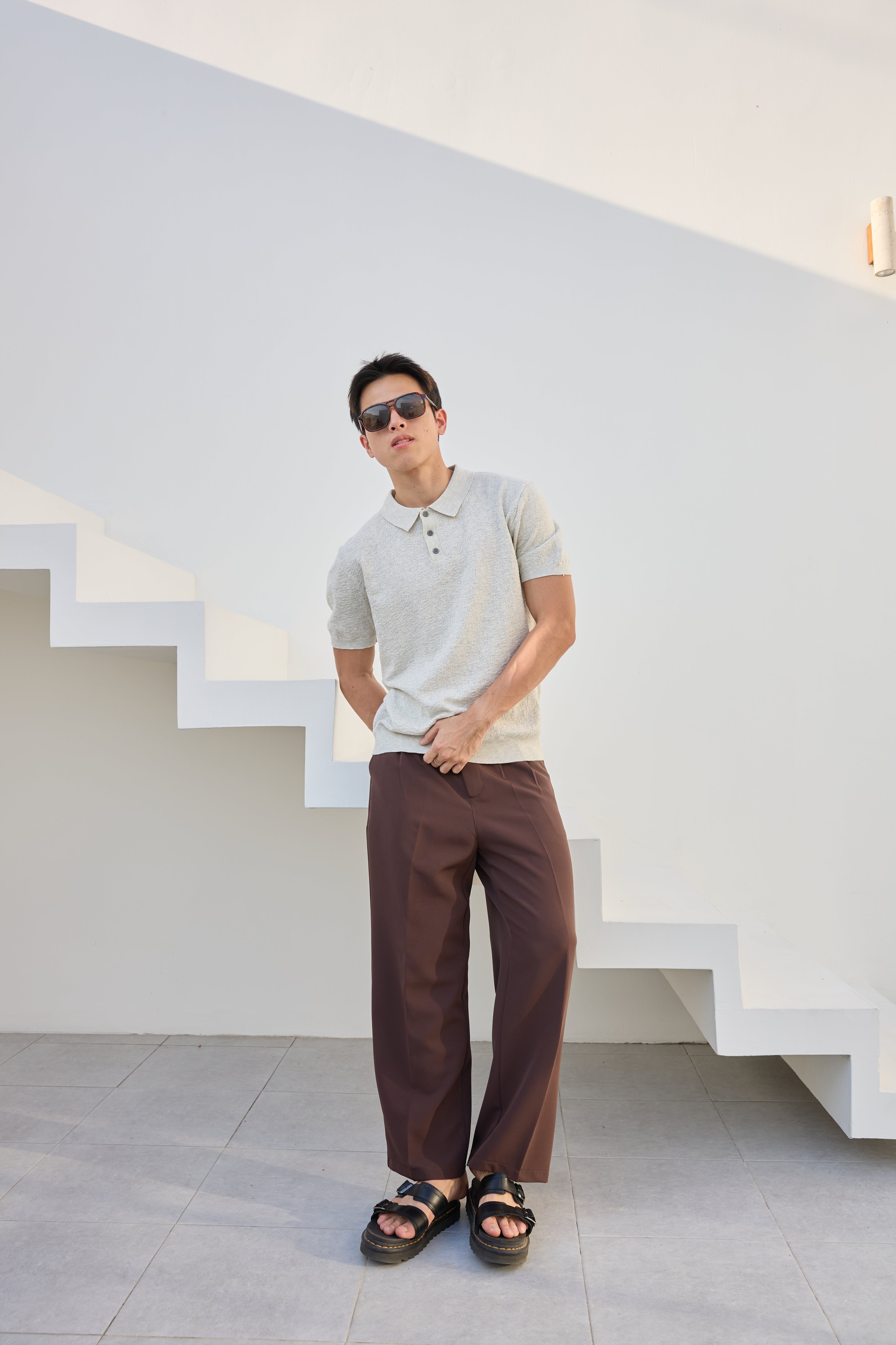 Texture Premium Knit Polo เสื้อไหมพรมคอปก ผ้ามีเท็กเจอร์ (SB0853)