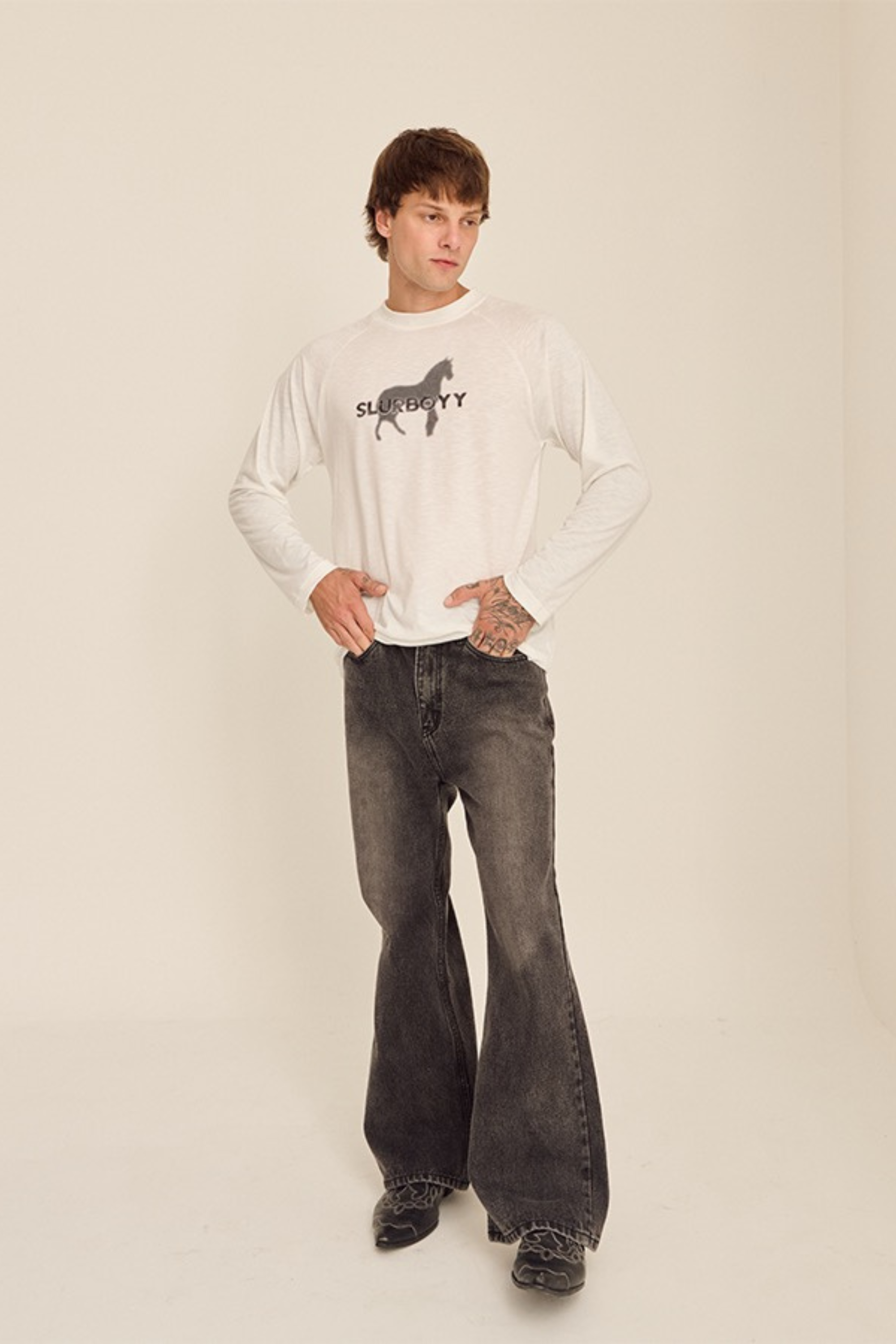 Flare Jeans กางเกงยีนส์ขาม้า (P0059)