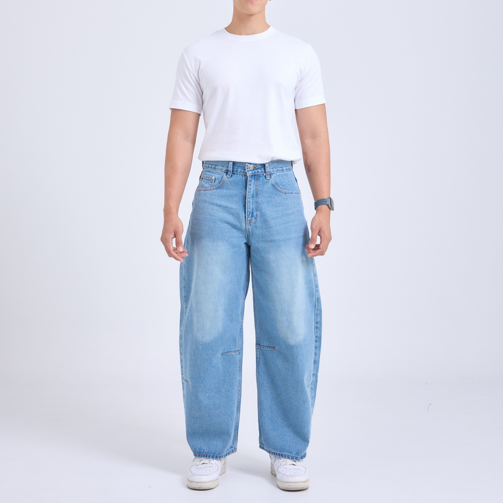Barrel Jeans กางเกงยีนส์ขากระบอก ทรงบอลลูน (SB0057)