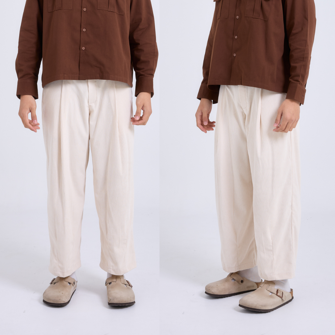 Japanese Balloon Pants กางเกงขายาวผ้าลูกฟูก ทรงบอลลูน (P0058)