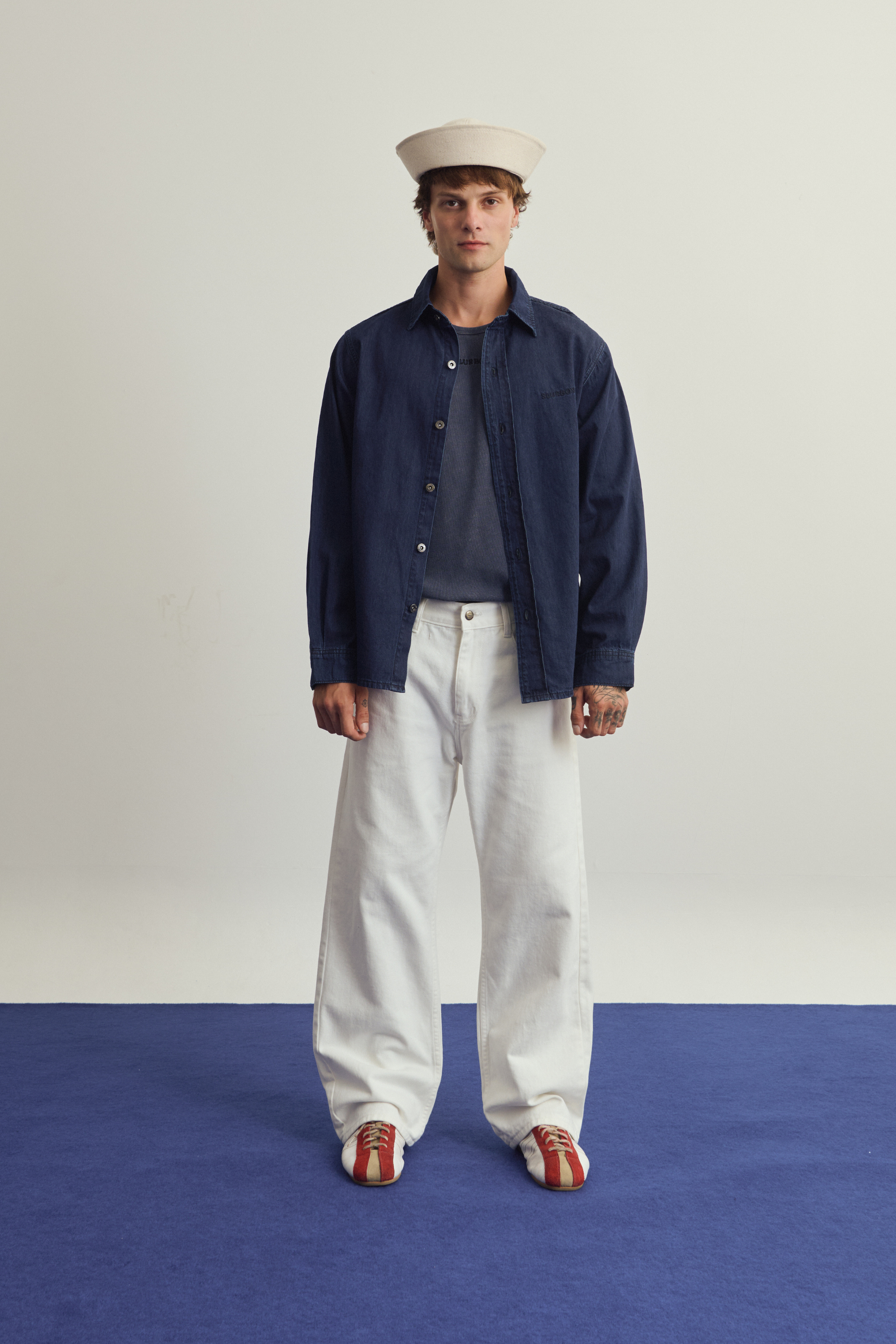Relax fit denim shirt เสื้อเชิ้ตยีนส์แขนยาว ผ้านุ่ม (SB0857)