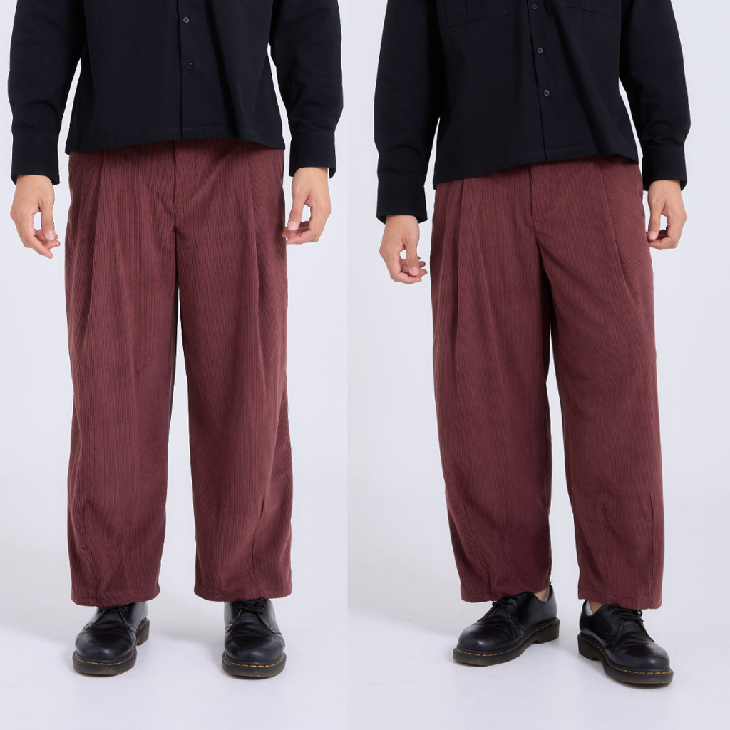 Japanese Balloon Pants กางเกงขายาวผ้าลูกฟูก ทรงบอลลูน (P0058)