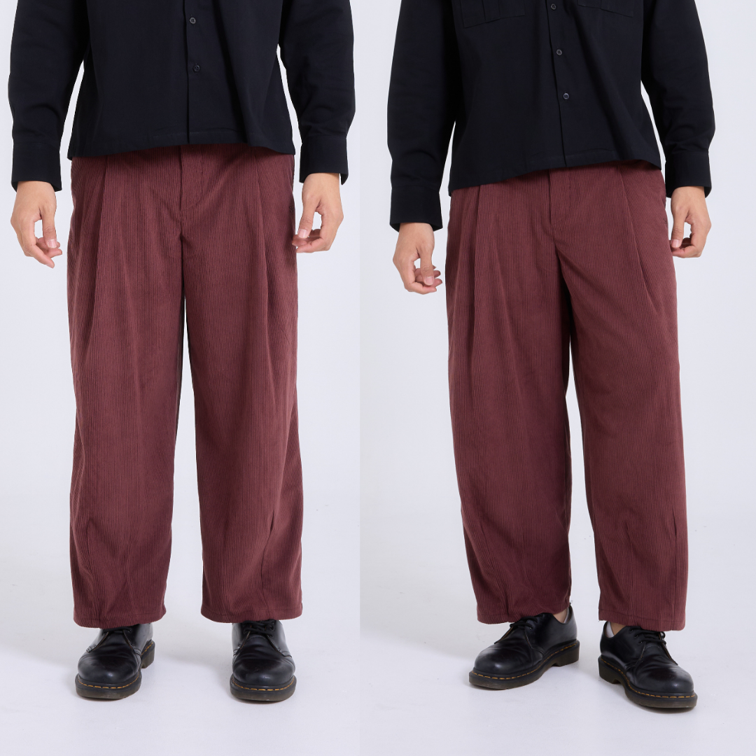 Japanese Balloon Pants กางเกงขายาวผ้าลูกฟูก ทรงบอลลูน (P0058)