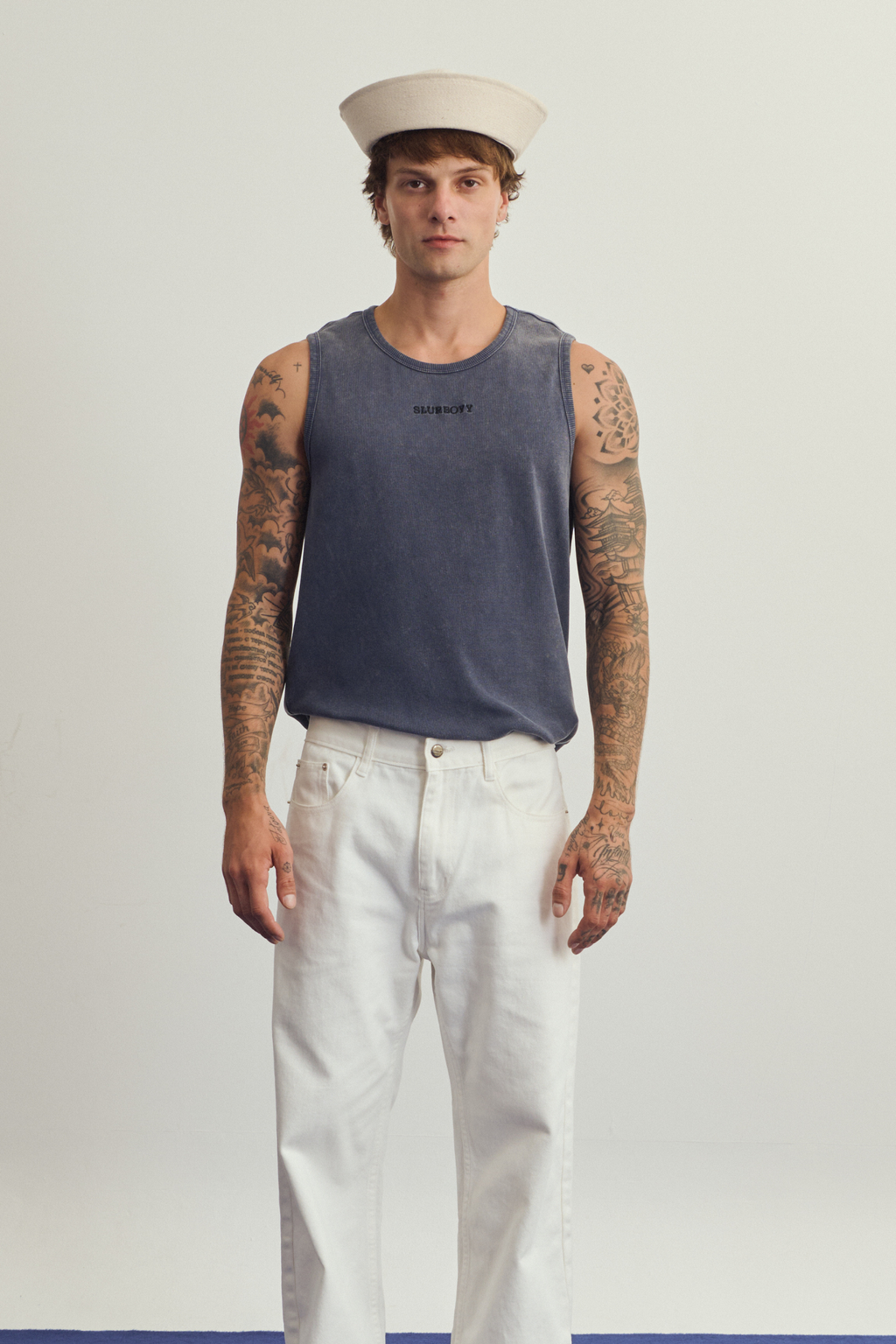 Fade Tank top เสื้อกล้ามเฟด ปักโลโก้ (SB0854)