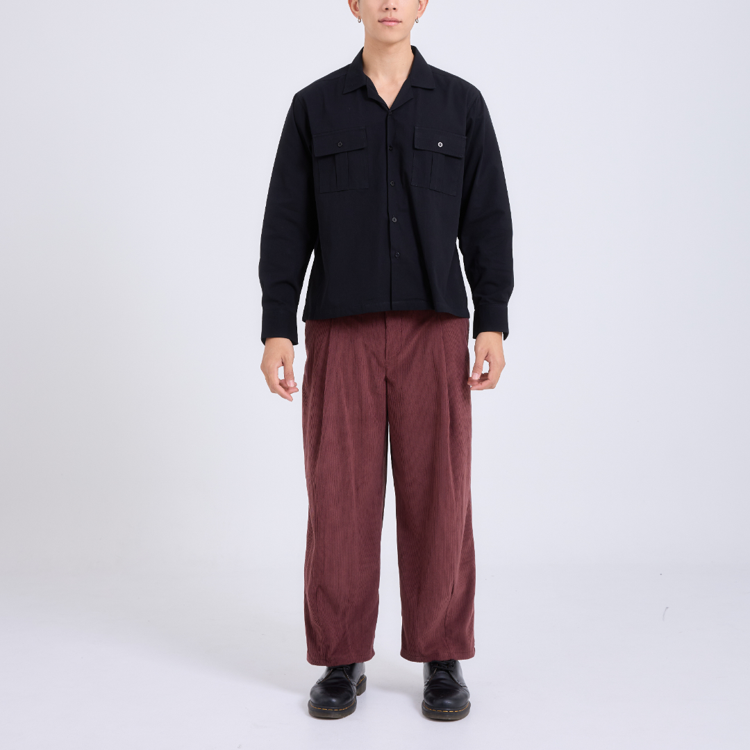 Japanese Balloon Pants กางเกงขายาวผ้าลูกฟูก ทรงบอลลูน (P0058)