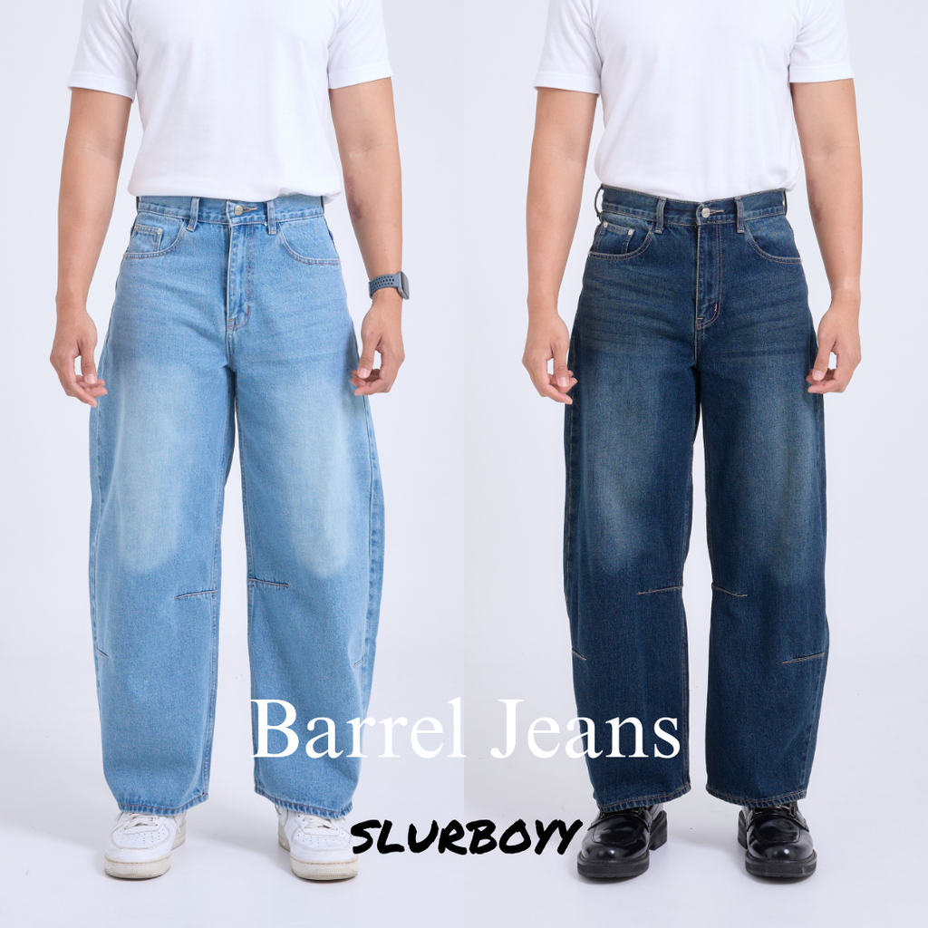 Barrel Jeans กางเกงยีนส์ขากระบอก ทรงบอลลูน (SB0057)