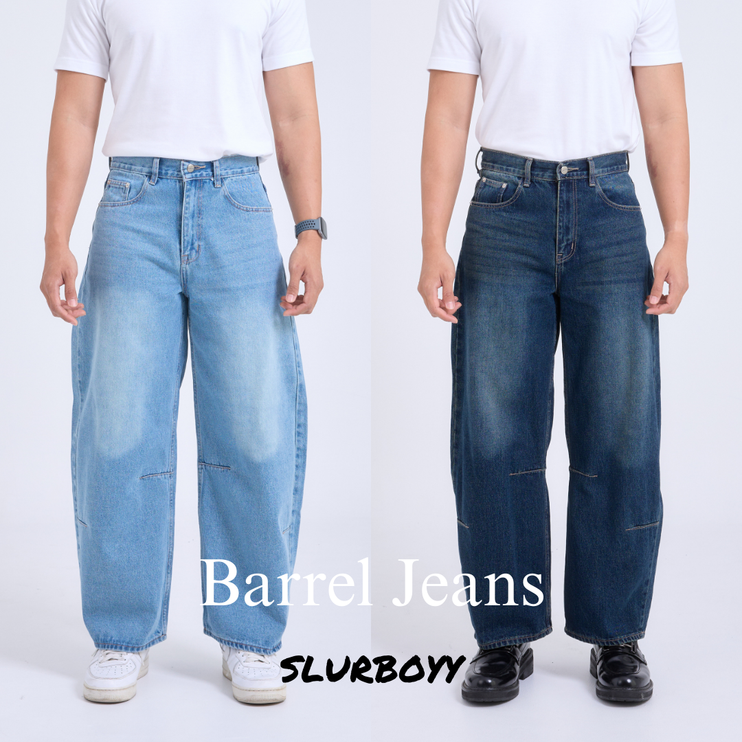 Barrel Jeans กางเกงยีนส์ขากระบอก ทรงบอลลูน (SB0057)