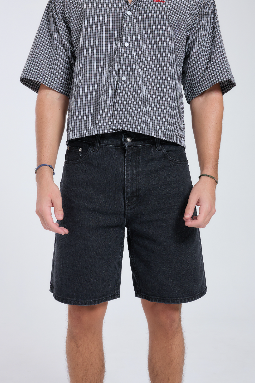 Make Shorts Denim กางเกงยีนส์ขาสั้น ทรงเบสิค (P0046)